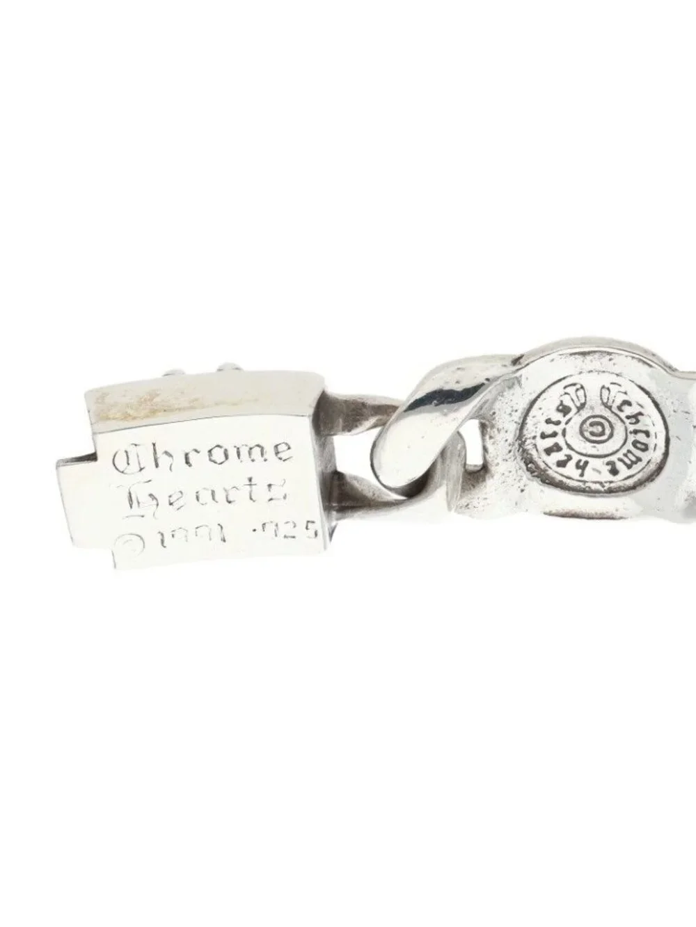 Chrome Hearts Cross Link Vintage Silver Bracelet